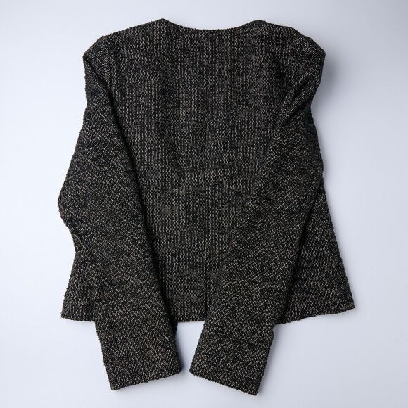 De Rigueur Jacket Women's 4 workwear capsule minimal office chic tweed texture - Picture 10 of 11